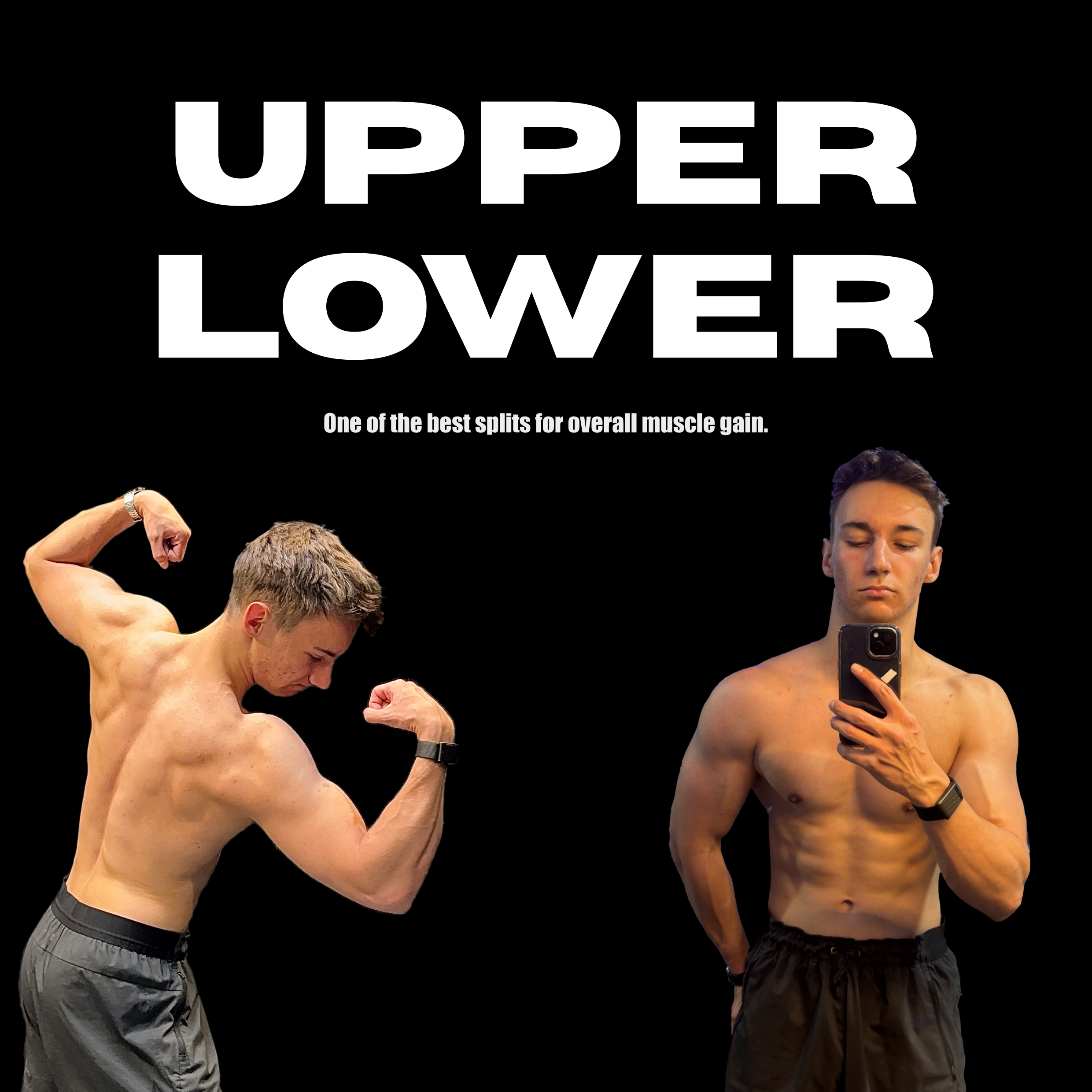 Upper Lower Split - Split for 2-6 days - Great for overall muscle gain & Hypertrophy